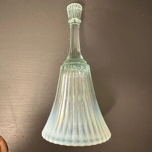 Vintage Fenton Aqua Green opalescent ombre glass dinner collectors bell